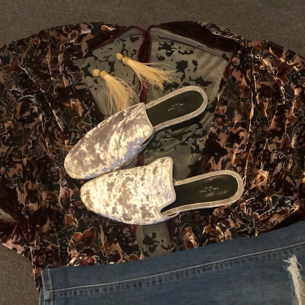 🔥Rag & Bone Velvet Mules